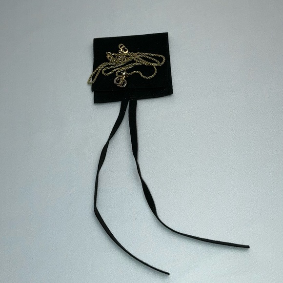 Christian Dior Gold Necklace with Logo Pendant - Picture 11 of 11